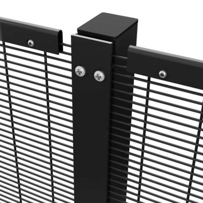 1.8*2.4m 358 तार जाल बाड़ उच्च सुरक्षा विरोधी चढ़ाई पाउडर लेपित स्पष्ट वीयू