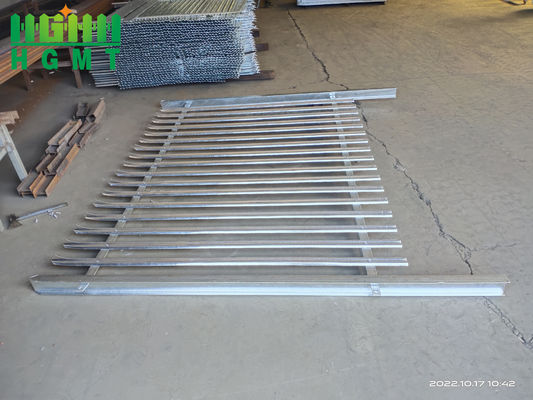 घरों के लिए काले 3600 मिमी ऊंचाई ट्यूबलर स्टील बाड़ सुरक्षा