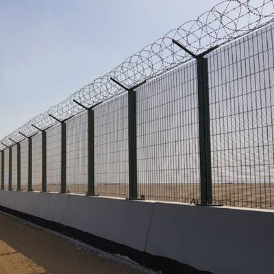 पाउडर लेपित 358 विरोधी चढ़ाई बाड़ पैनल काले सफेद