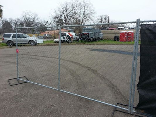 गैल्वेनाइज्ड आवासीय टेम्प बाड़ पैनल 6x12 भंडारण के लिए हटाने योग्य