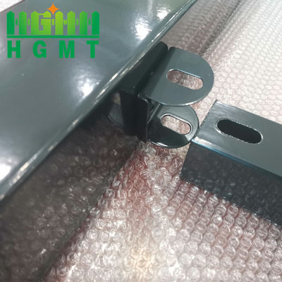 चौकोर पोस्ट स्टील ट्यूबलर बाड़ यार्ड सजावटी पूल काला पीवीसी लेपित