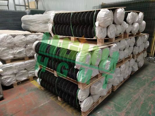 उच्च गुणवत्ता 6 फीट 8 फीट डायमंड मेश चेन लिंक साइक्लोन वायर फेंस रोल एल्युमीनियम