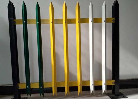 डब्ल्यू सेक्शन पलिसडे फेंसिंग 1.8 मीटर एच पोस्ट सुरक्षा स्टील बाड़