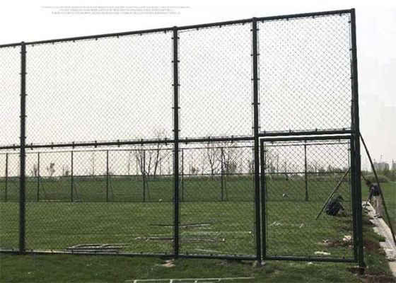 BWG8 से BWG16 पीवीसी डायमंड मेष बाड़ 3 मिमी तार श्रृंखला लिंक बाड़