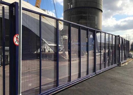 RAL6005 2400 मिमी एंटी क्लाइंब सुरक्षा बाड़ पाउडर लेपित स्टील जाल